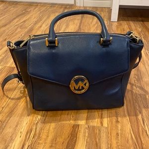 Michael Kors large navy blue handbag